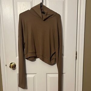 Elegant Tan Women's Turtleneck Shirt